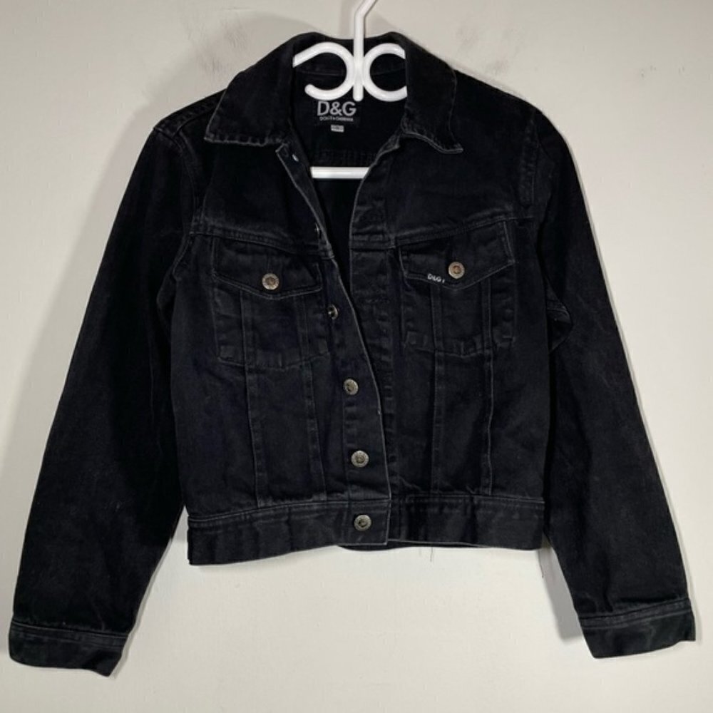 Dolce & Gabbana ITTIERRE SPA Black Denim Jacket size S - Picture 2 of 8